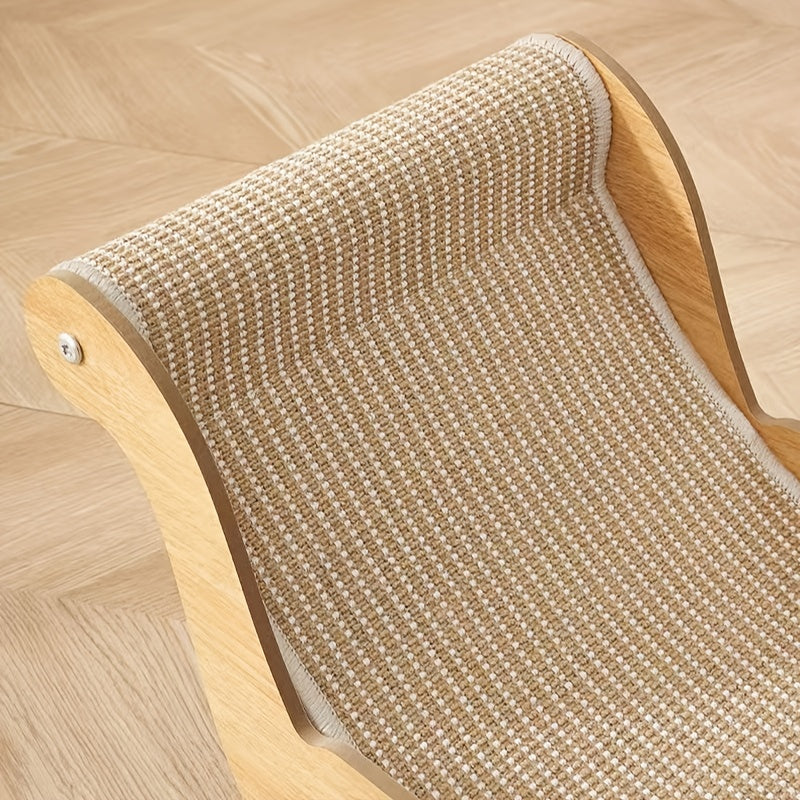 Large Sisal Cat Scratcher Lounge Pad for Indoor Cats – Durable Upgraded Cat Scratching Board, Protects Furniture, Available as Single or Combo Set with Leash & Collar