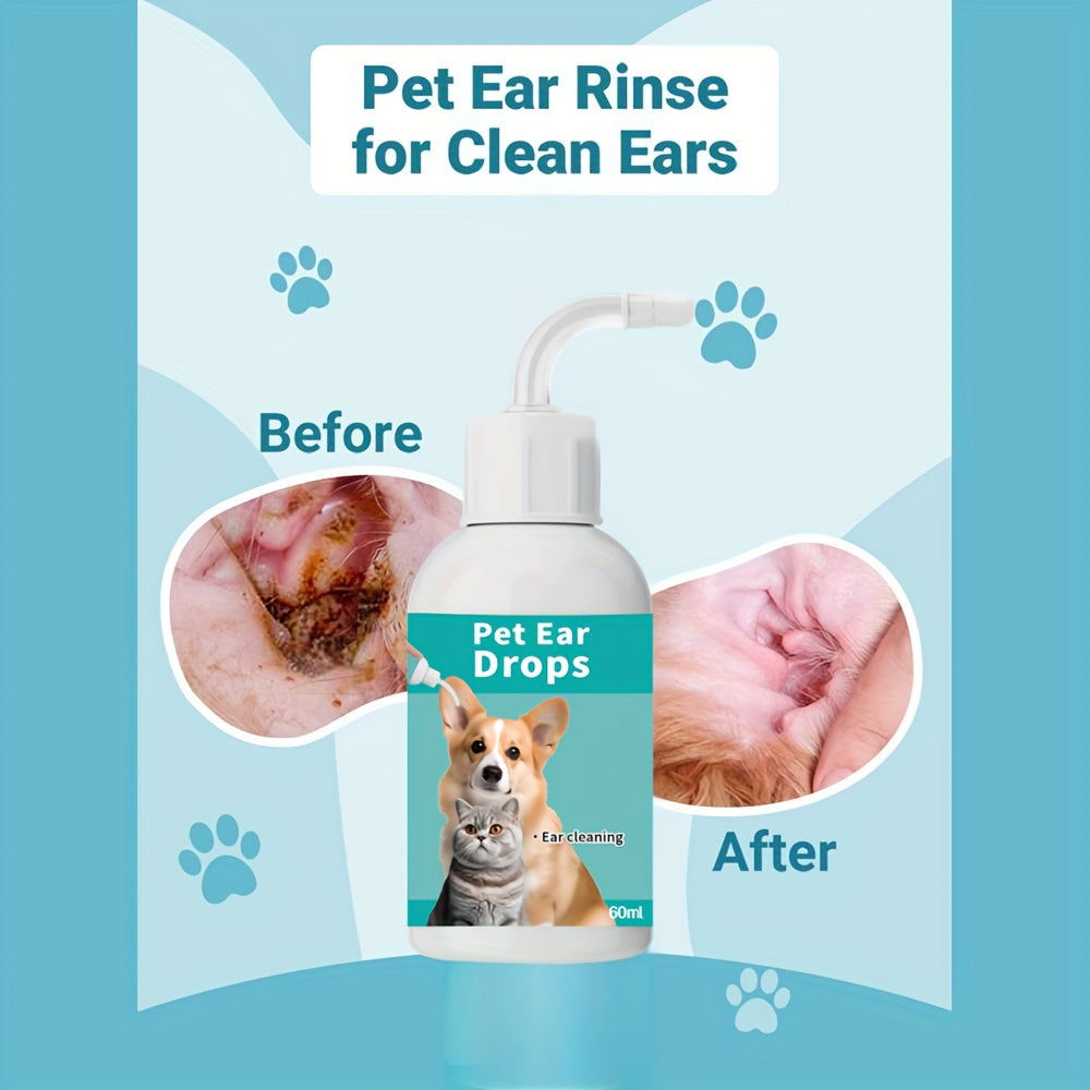 Dog & Cat Ear Cleansing Drops – Gentle Non-Irritating Formula for Ear Infections, Earwax Removal & Odor Control, 4oz Pet Ear Care Solution, 1/2/4 Pack