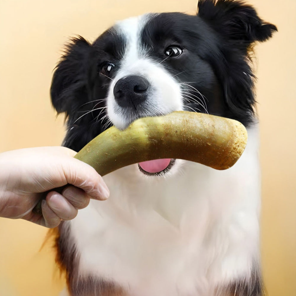Ox Horn Dog Chews Natural Long Lasting High-Protein Low-Fat Easily Digestible Dog Treat for Small Medium Large Dogs Training Reward 130-150g