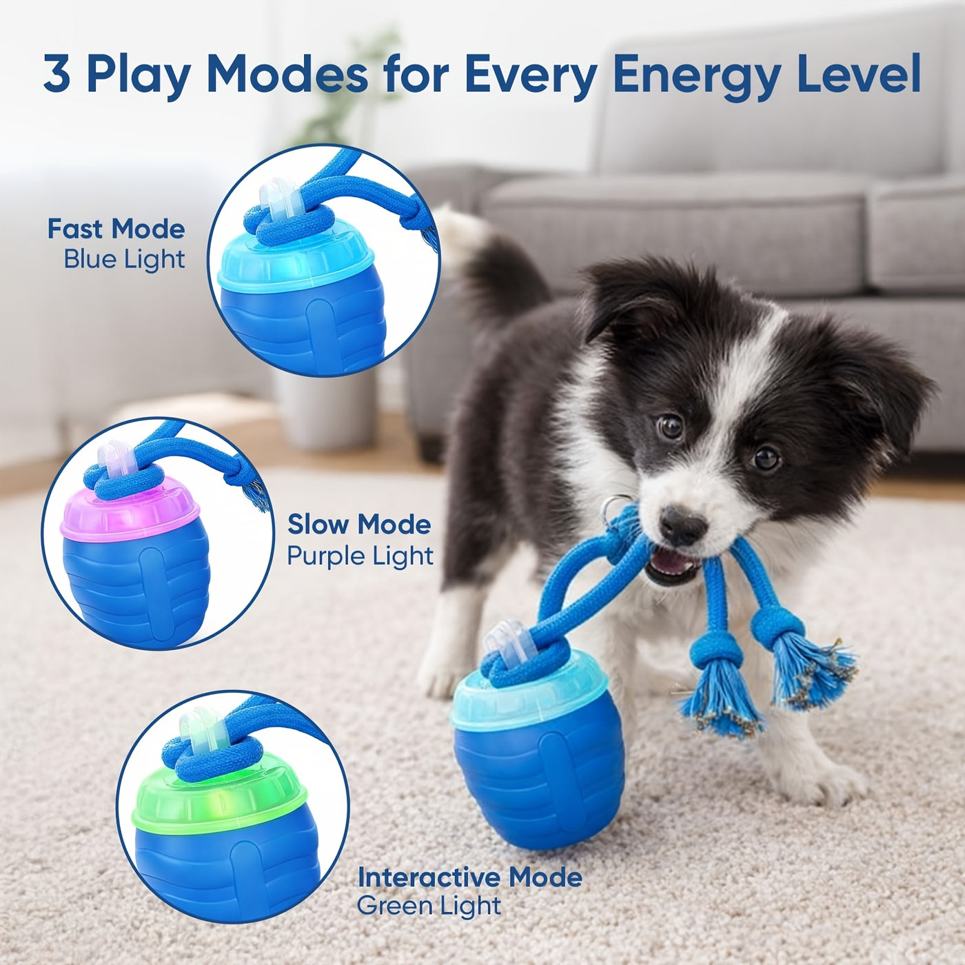 Smart Interactive Dog Toy Ball 2026 Upgraded Edition for Small Medium Large Dogs - Boosts Intelligence & Exercise Indoor Outdoor Hardwood Floor & Carpet Play with Bonus Spare Part