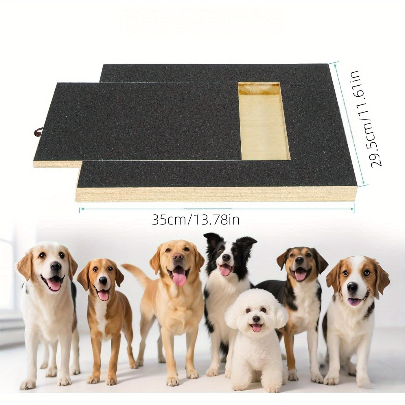 Dog Nail Scratch Pad Foldable Adjustable 3 Angles (45–65°) – Dog Nail File Scratch Board with 2 Sandpaper Sheets, Stress-Free Alternative to Dog Nail Clippers