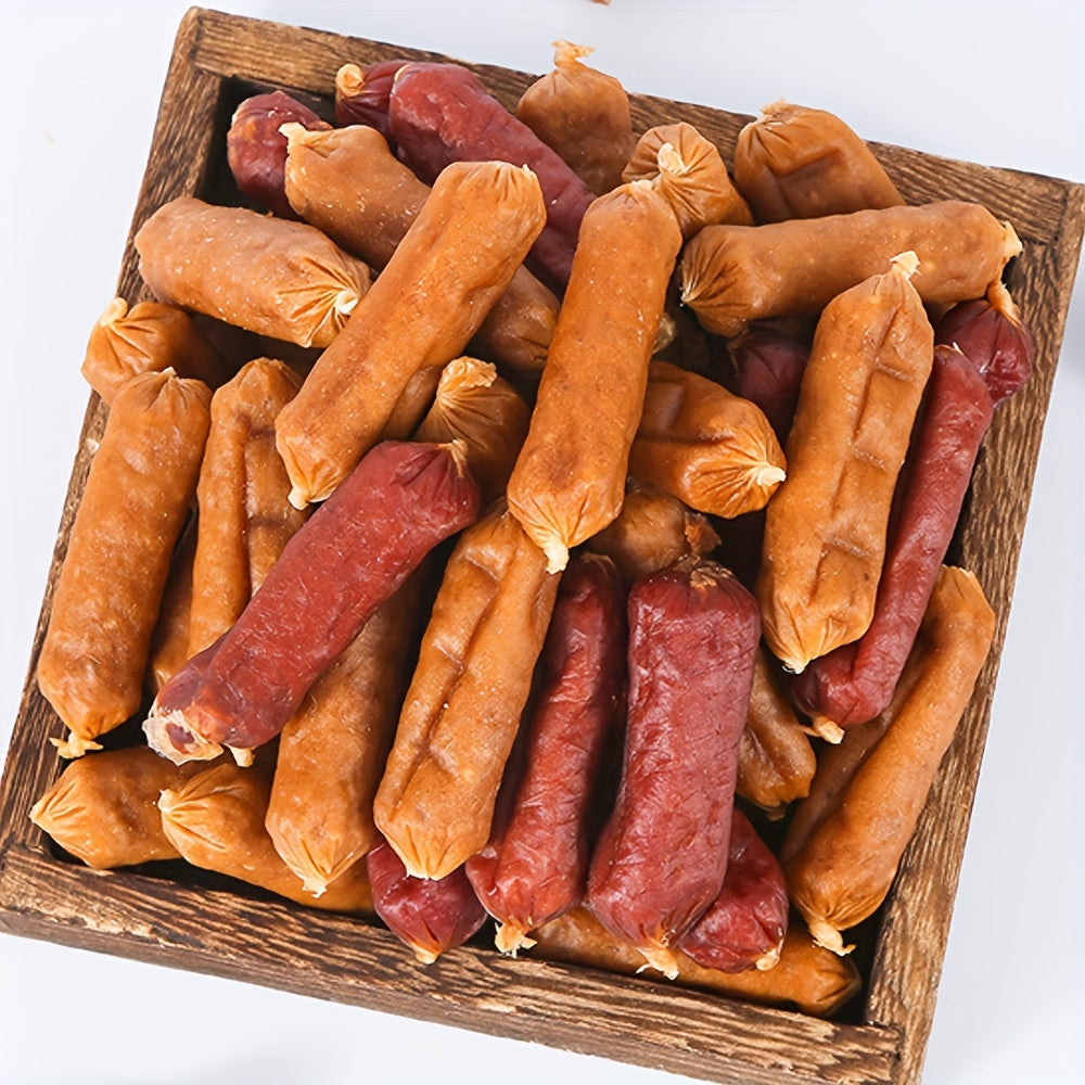 Soft Chew Dog Sausage Treats – Chicken & Duck High Protein Training Rewards for Small Medium Large Dogs, Made with Fresh Meat, 7oz / 1.8lbs / 14oz / 2.7lbs