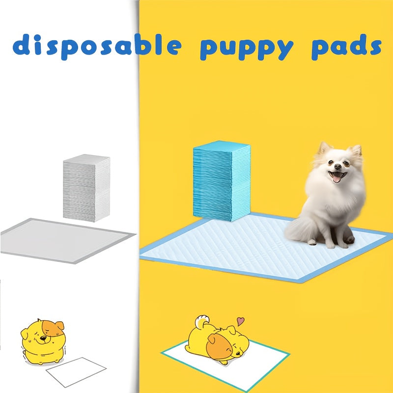 Super Absorbent Disposable Pet Pee Pads 23.6x23.6 Inch - Leak-Proof SAP Training Pads for Puppies Dogs Cats Rabbits, 50/100/200 Count Bulk Pack
