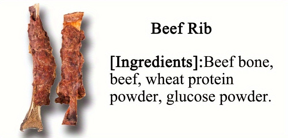 Beef Rib Dog Chews – Long-Lasting Natural Dental Chew Treats, Rich in Calcium, No Artificial Additives, for Small Medium Large Dogs, 2 / 4 / 6 / 10 Pack