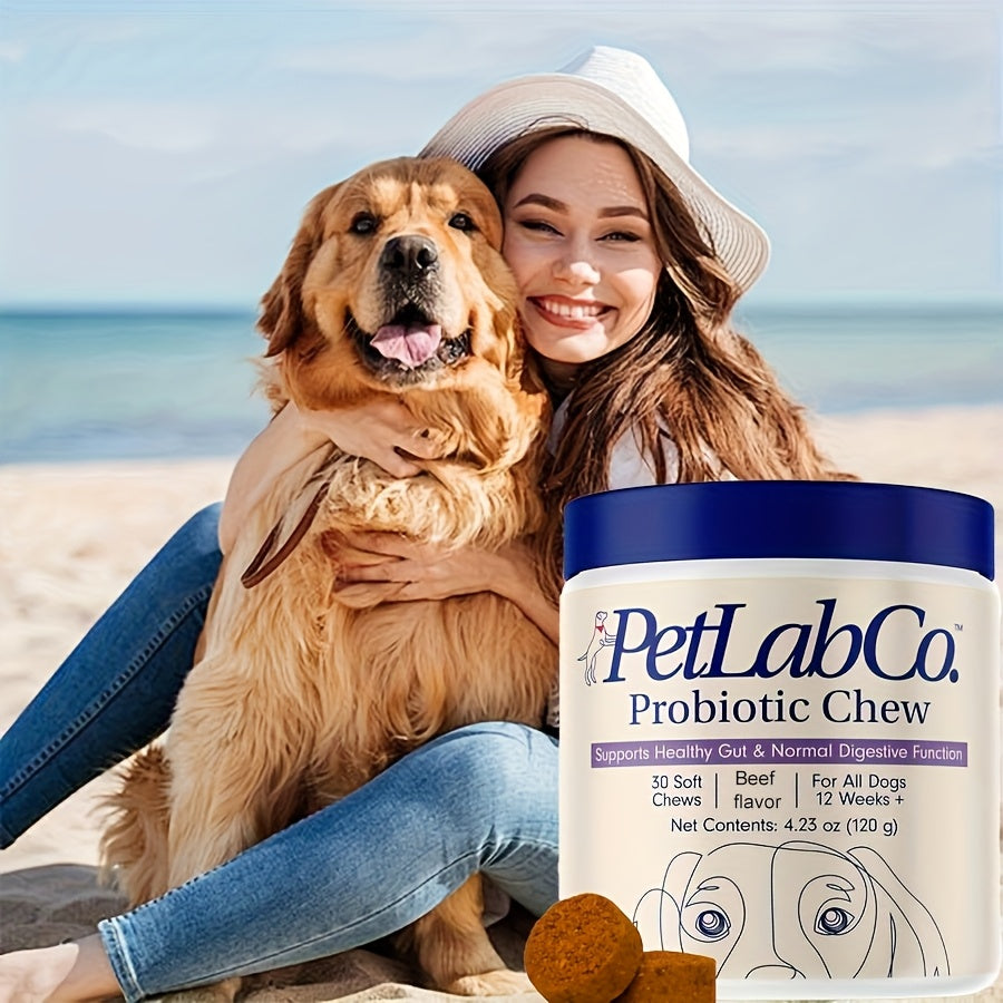 Dog Probiotic Chewable Treats with Natural Ingredients – Probiotics & Prebiotics for Digestive Health and Daily Wellness
