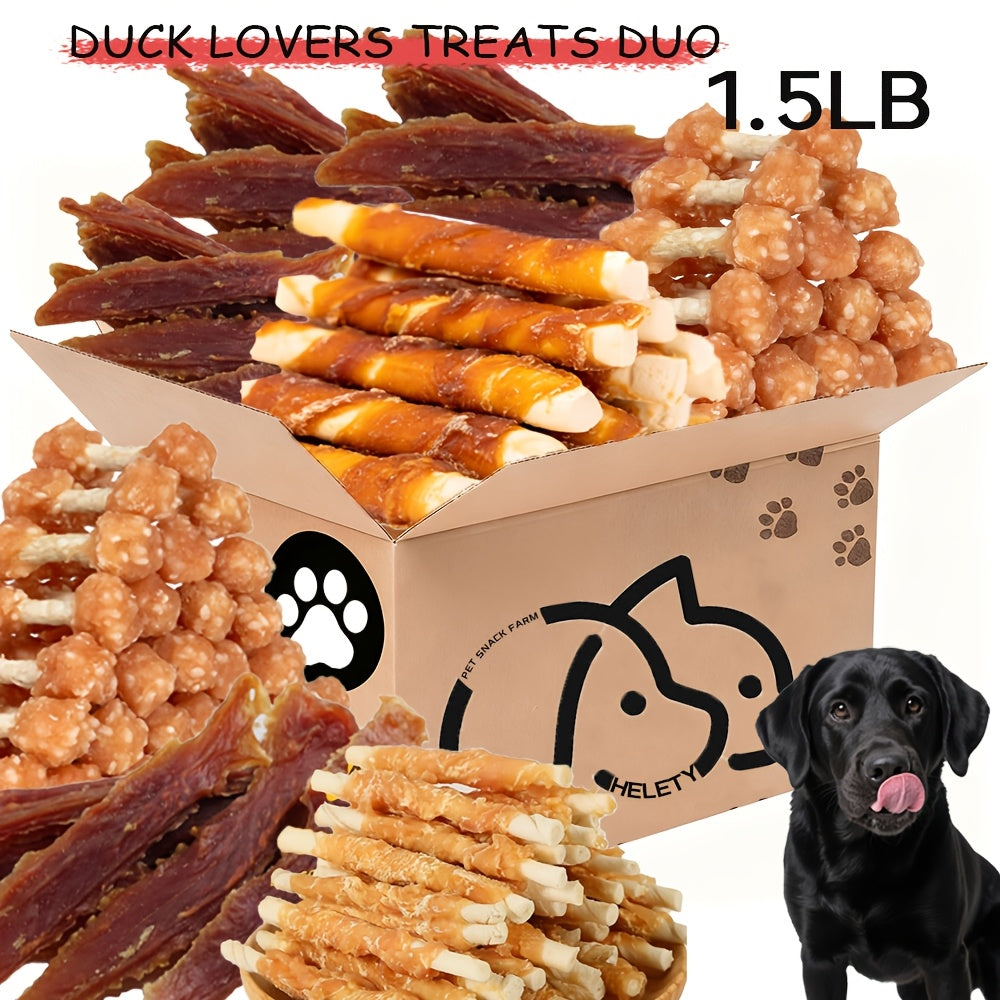 Duck Jerky Dog Treats – Chewy Natural Duck Snacks for Training & Daily Rewards, High Protein Meat Treats for Puppies & Adult Dogs, Small Medium Large Breeds, 4oz / 7oz / 1.5lb