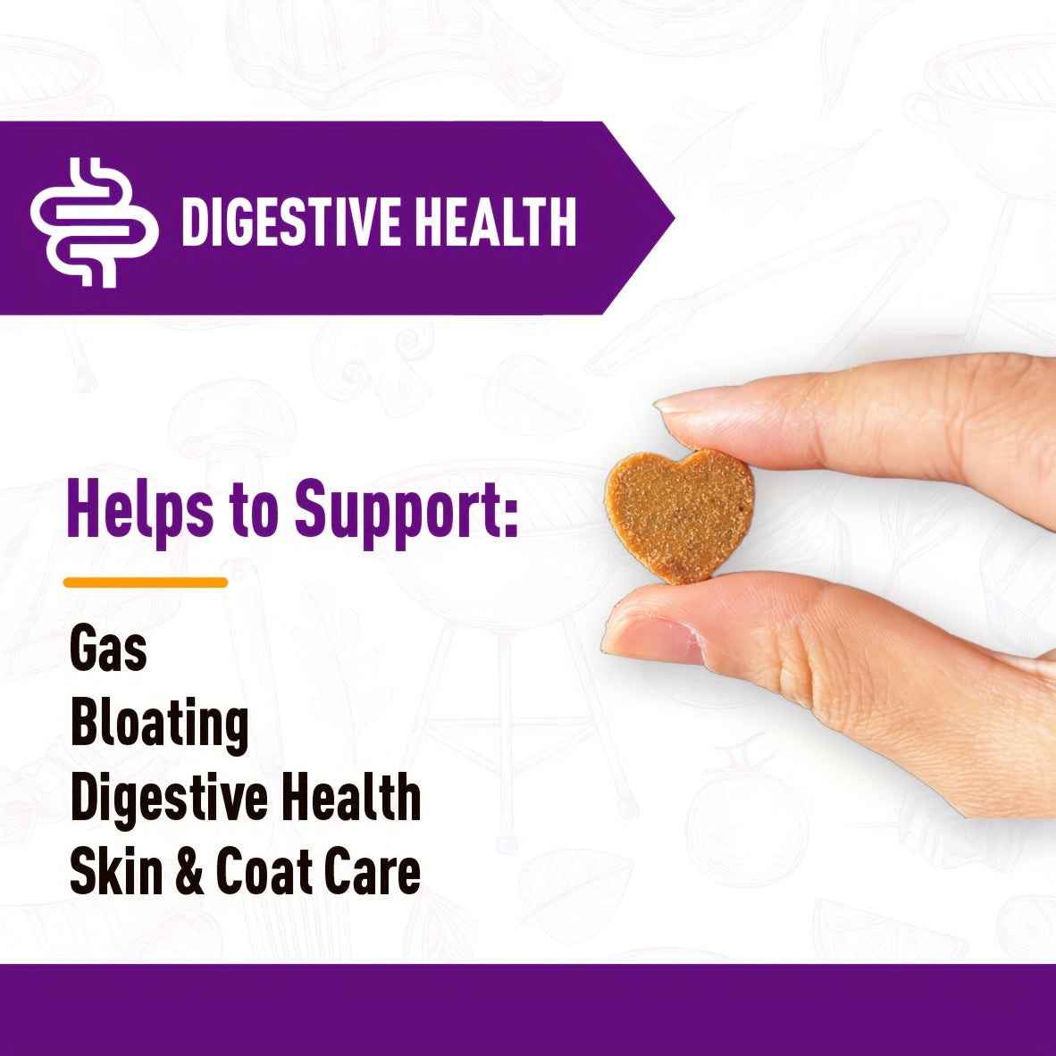Probiotic & Digestive Enzyme Chews for Dogs – Gut Health, Skin Sensitivity Support & Prebiotics, Soft Chew Supplement, 30 or 120 Count