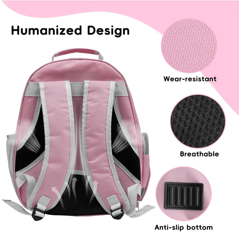 Cat Backpack Transparent Space Capsule – Portable Breathable Pet Carrier Bag for Cats & Small Dogs, Airline-Style Travel Bag for Going Out, Bonus Pet Accessories Included