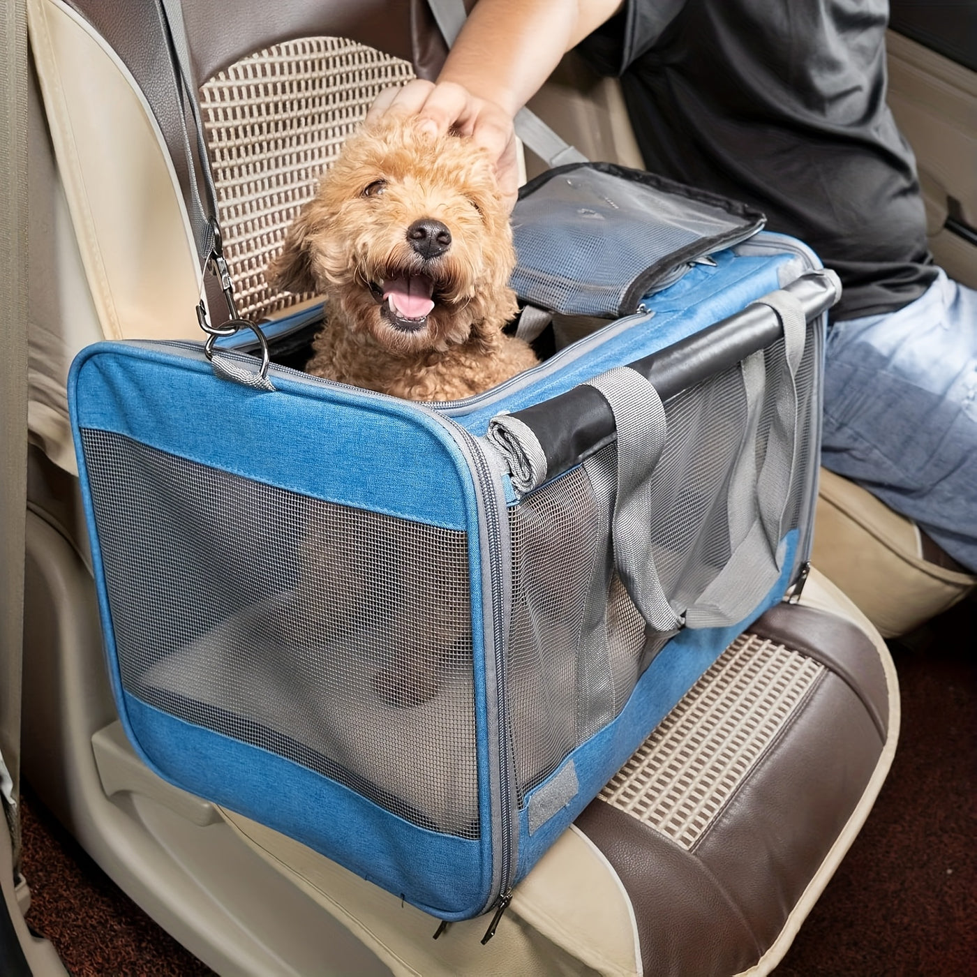 Airline Approved Soft-Sided Pet Carrier for Large Medium Cats & Small Dogs – Breathable Collapsible Travel Bag, Multiple Colors, Optional Combo with Bowls & Pet Glove