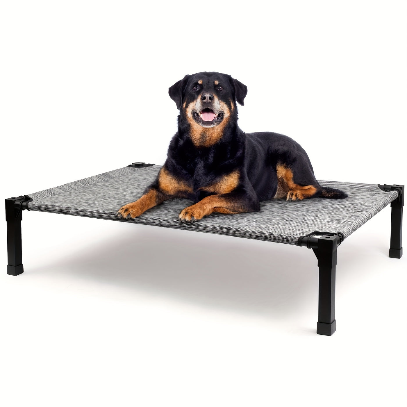 Cooling Elevated Dog Bed – Raised Dog Cot with Washable Breathable Mesh, Metal Frame & No-Slip Feet for Indoor & Outdoor Use