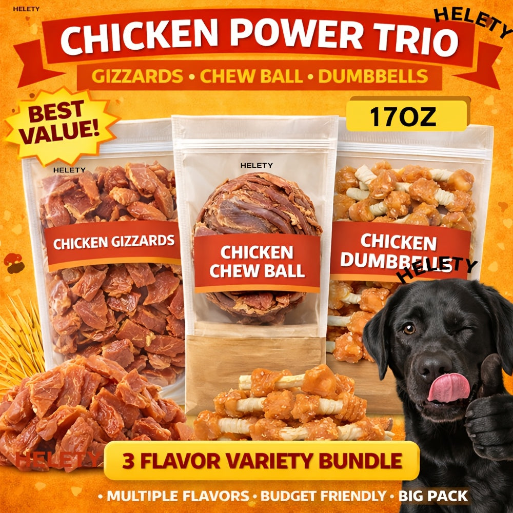 Chicken Gizzard Jerky Dog Treats – Chewy Sliced Chicken Snacks for Training, Travel & Everyday Rewards, High Protein Natural Dog Treats for All Breeds
