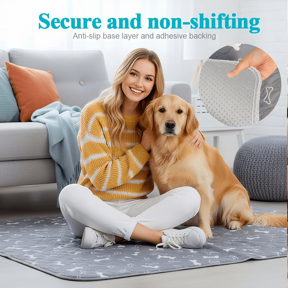 Reusable Washable Dog Pee Pads Upgraded Leak-Proof Odor-Proof Non-Slip Durable Puppy Training Pads Multiple Sizes for Home Travel Easy to Clean