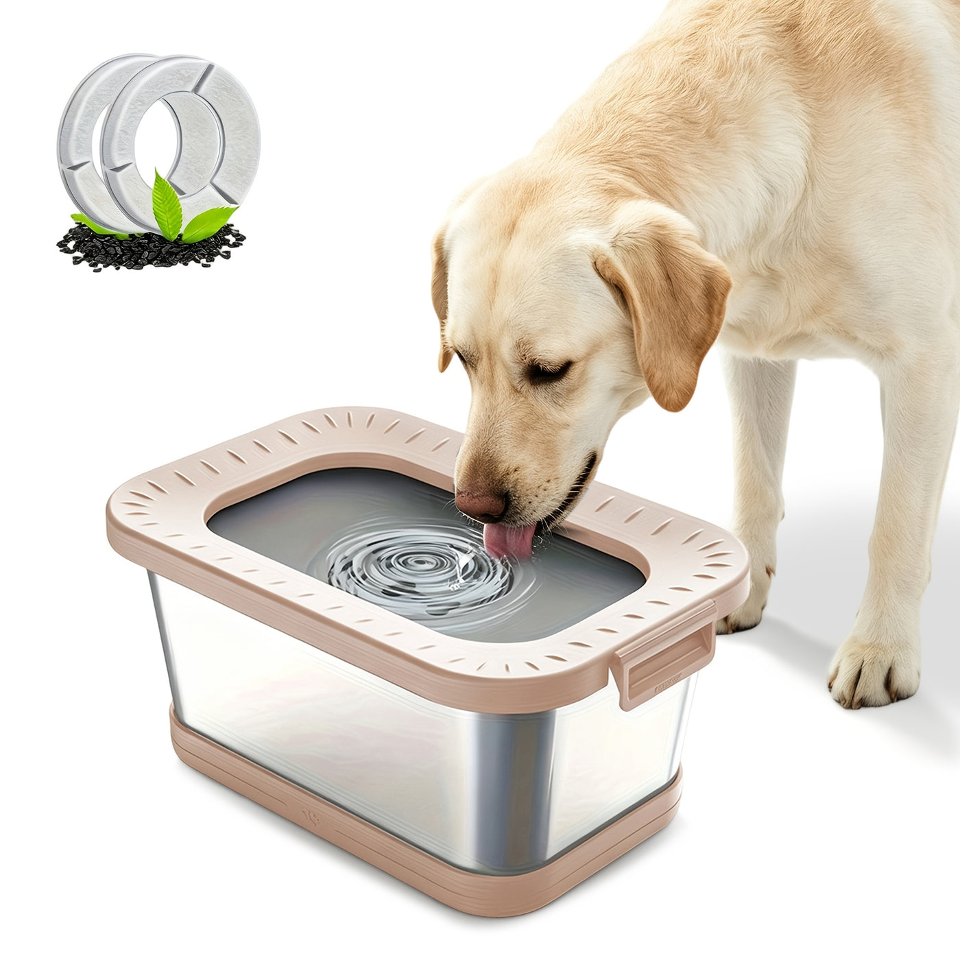 Stainless Steel Dog Water Bowl 7L Large Capacity Anti-Spill Slow Feeder - No Splash Heavy Duty Pet Bowl Indoor Outdoor