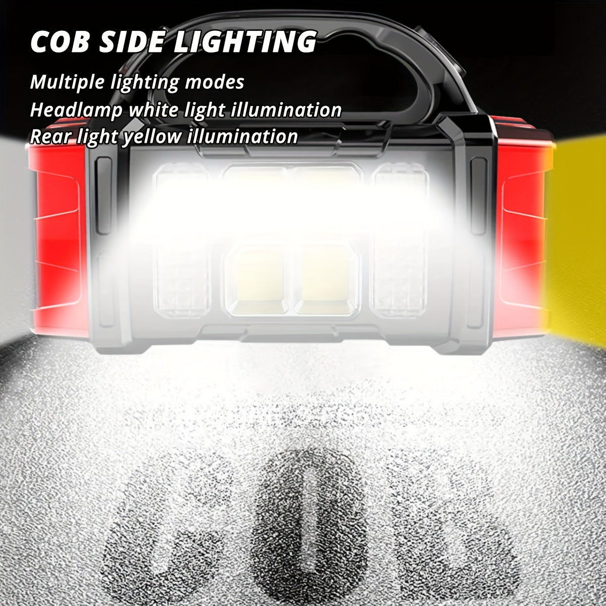 Solar & USB Rechargeable LED Lantern Flashlight – 1800mAh COB Work Light, 4 Modes, Emergency Power Bank, IPX4 Waterproof, Portable Camping Lantern, 1 or 2 Pack