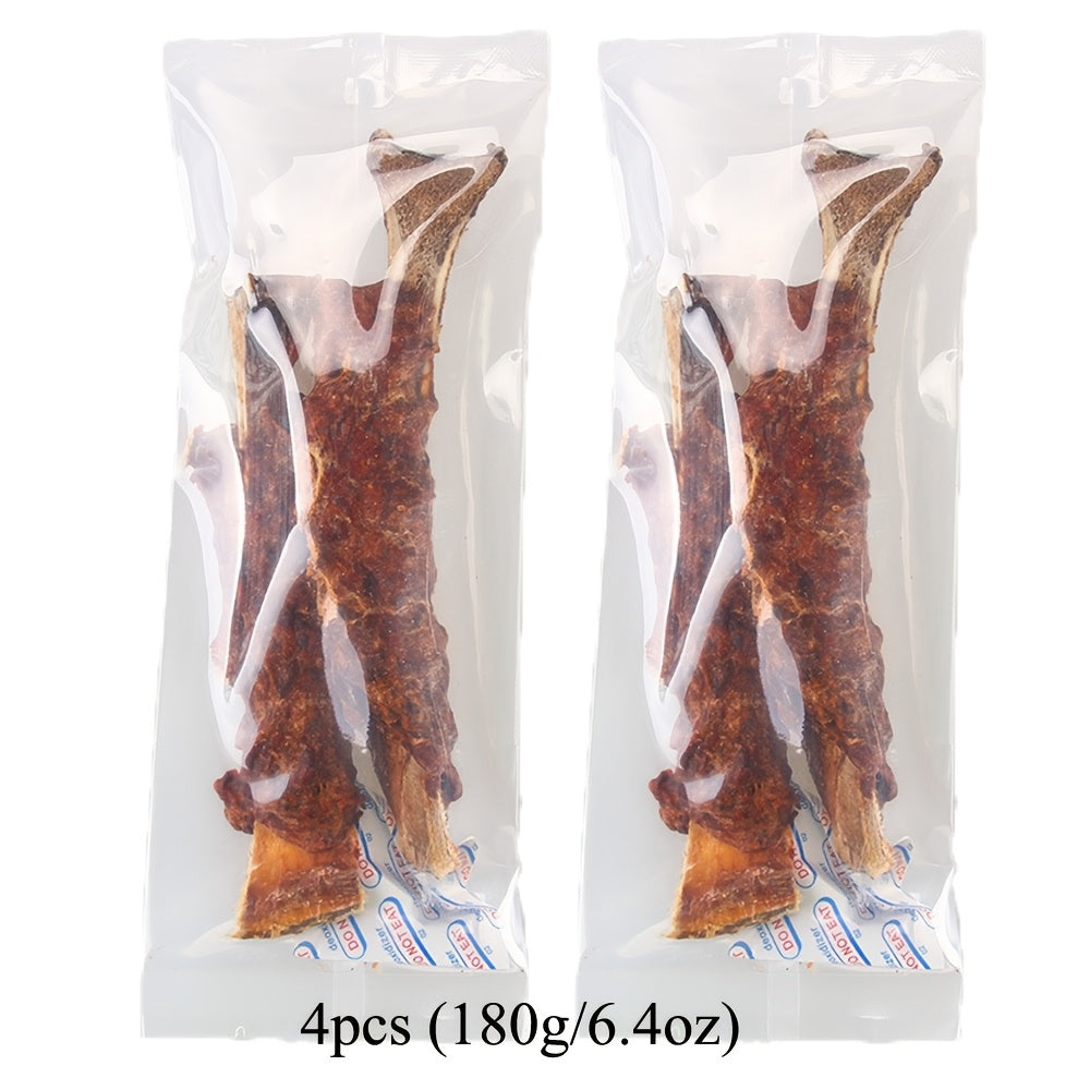 Beef Rib Dog Chews – Long-Lasting Natural Dental Chew Treats, Rich in Calcium, No Artificial Additives, for Small Medium Large Dogs, 2 / 4 / 6 / 10 Pack