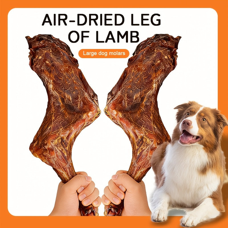 Dried Lamb Leg for Dogs Whole Bone Long Lasting Natural Chew High-Protein Single Ingredient Dog Treat Gift 100g 3.5oz