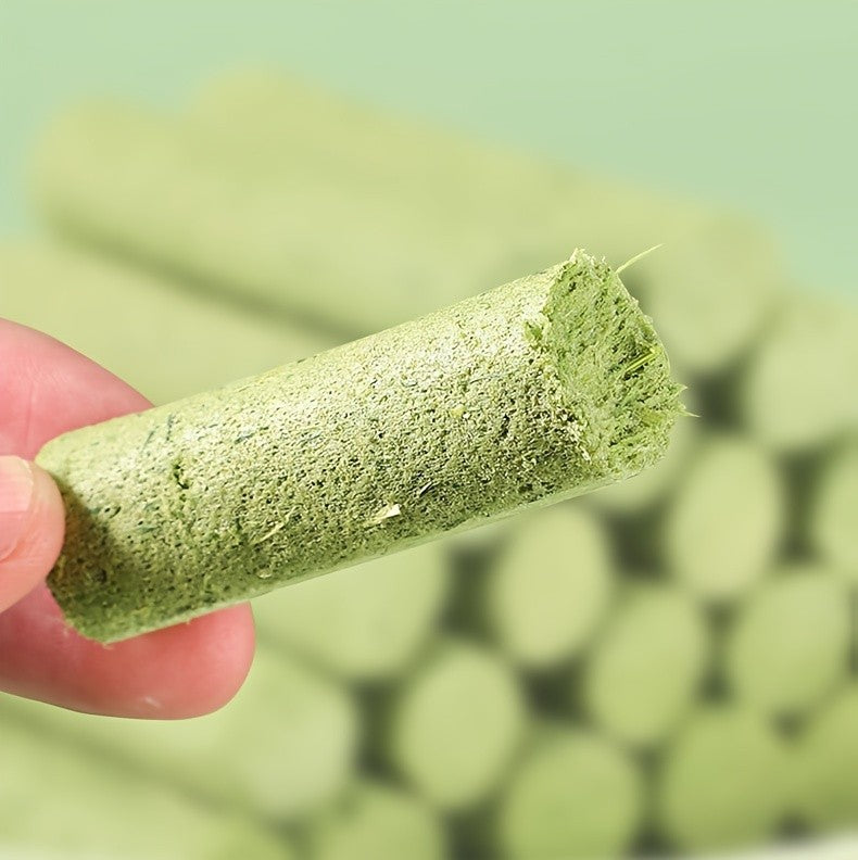 Cat Grass Sticks for Hairball Control – Freeze-Dried Catnip Treats with Instant Granules & Hair Cream Tablets for Indoor Cats | 15pcs / 3x5pcs Pack