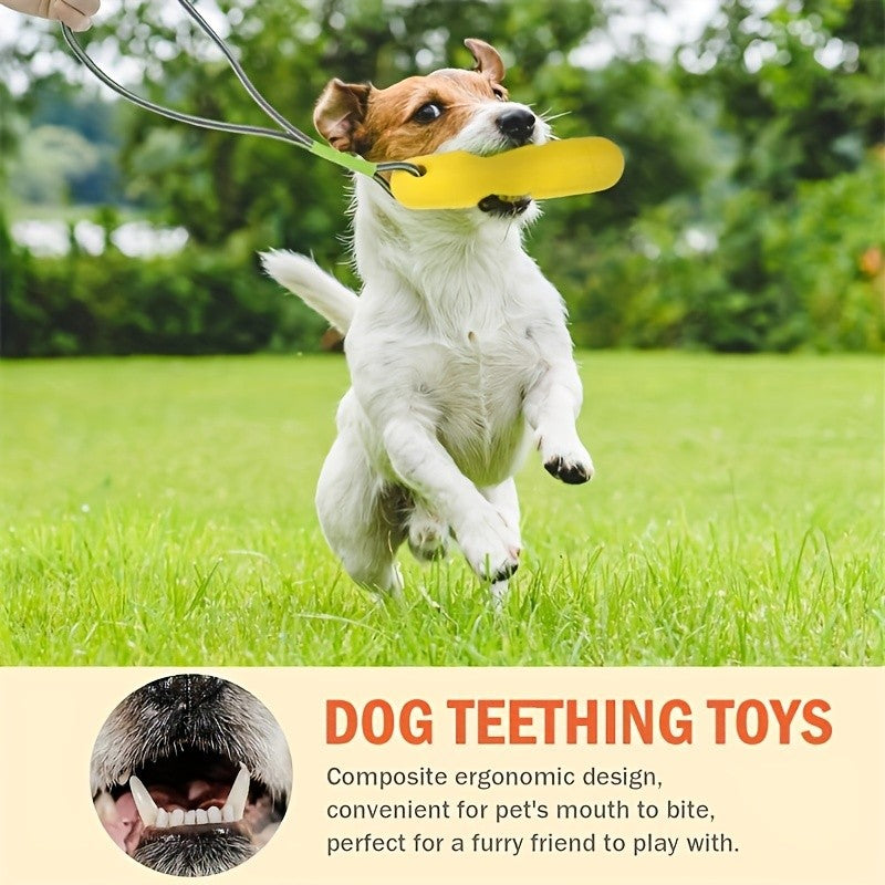 Floating Dog Toy with Rope – Water-Resistant Durable Chew & Fetch Toy for Pool, Beach & Outdoor Summer Fun, All Breeds, Orange Yellow Peach