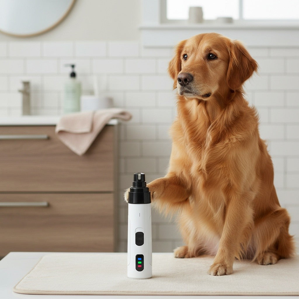 Electric Dog Nail Grinder Quiet & Painless – Silent Pet Nail Trimmer for Dogs & Cats, Upgraded LED Screen Long Battery Life | Smooth Paws Grooming Tool