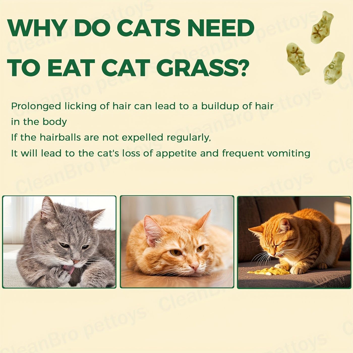 Catnip Cookie Cat Snacks with Cat Grass – Fish-Flavored Dental Molar Sticks for Teeth Cleaning, Hairball Control & Healthy Weight, Natural Treats for Indoor Cats, 150g