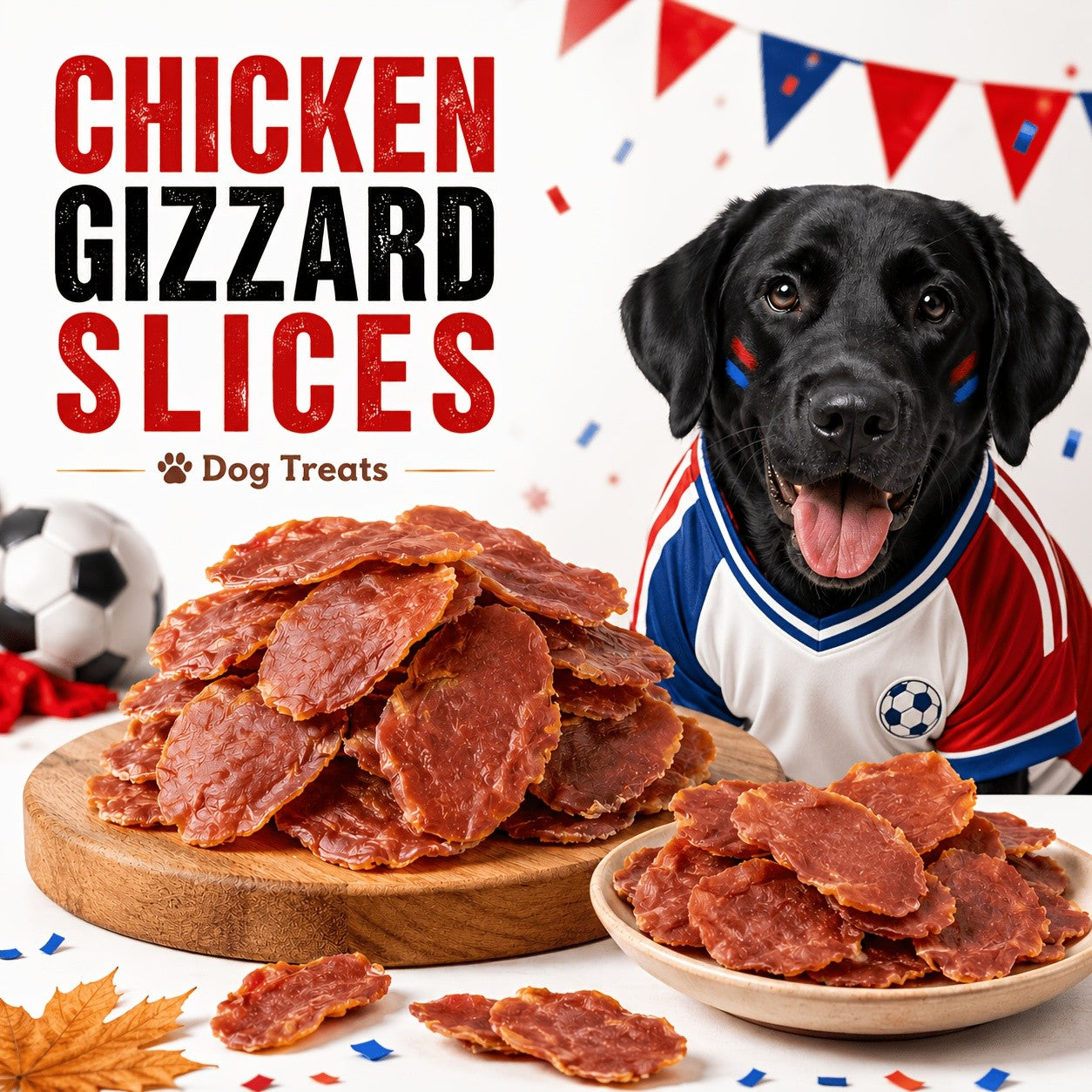 Chicken Gizzard Jerky Dog Treats – Chewy Sliced Chicken Snacks for Training, Travel & Everyday Rewards, High Protein Natural Dog Treats for All Breeds