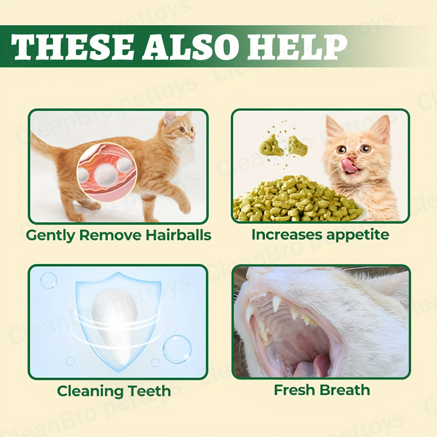 Catnip Cookie Cat Snacks with Cat Grass – Fish-Flavored Dental Molar Sticks for Teeth Cleaning, Hairball Control & Healthy Weight, Natural Treats for Indoor Cats, 150g