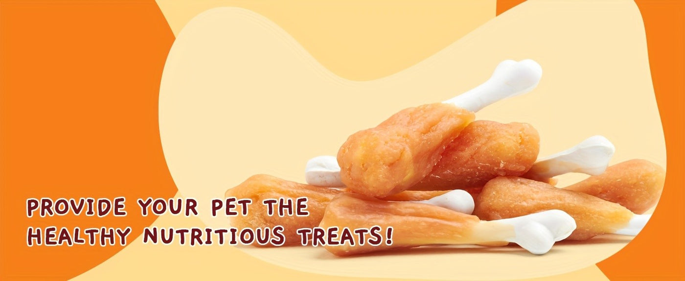 Chewy Chicken Dog Treats Rawhide Free Real Chicken Calcium Bone Cleans Teeth Freshens Breath Natural Dog Training Treat 21oz 31oz