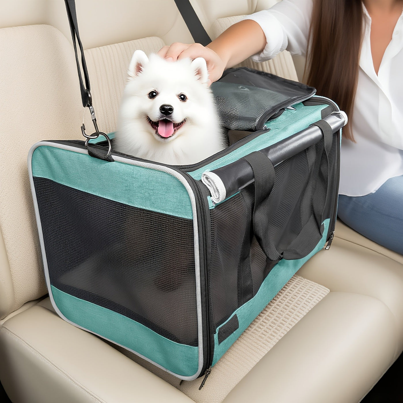 Airline Approved Soft-Sided Pet Carrier for Large Medium Cats & Small Dogs – Breathable Collapsible Travel Bag, Multiple Colors, Optional Combo with Bowls & Pet Glove