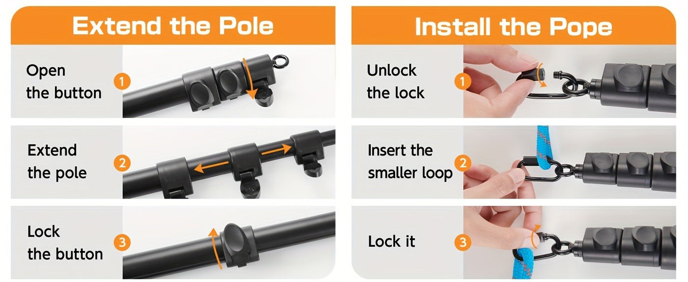Dog Flirt Pole Telescopic Training Stick with Detachable Lure - Interactive Exercise Toy for Small Medium Large Dogs Agility Training