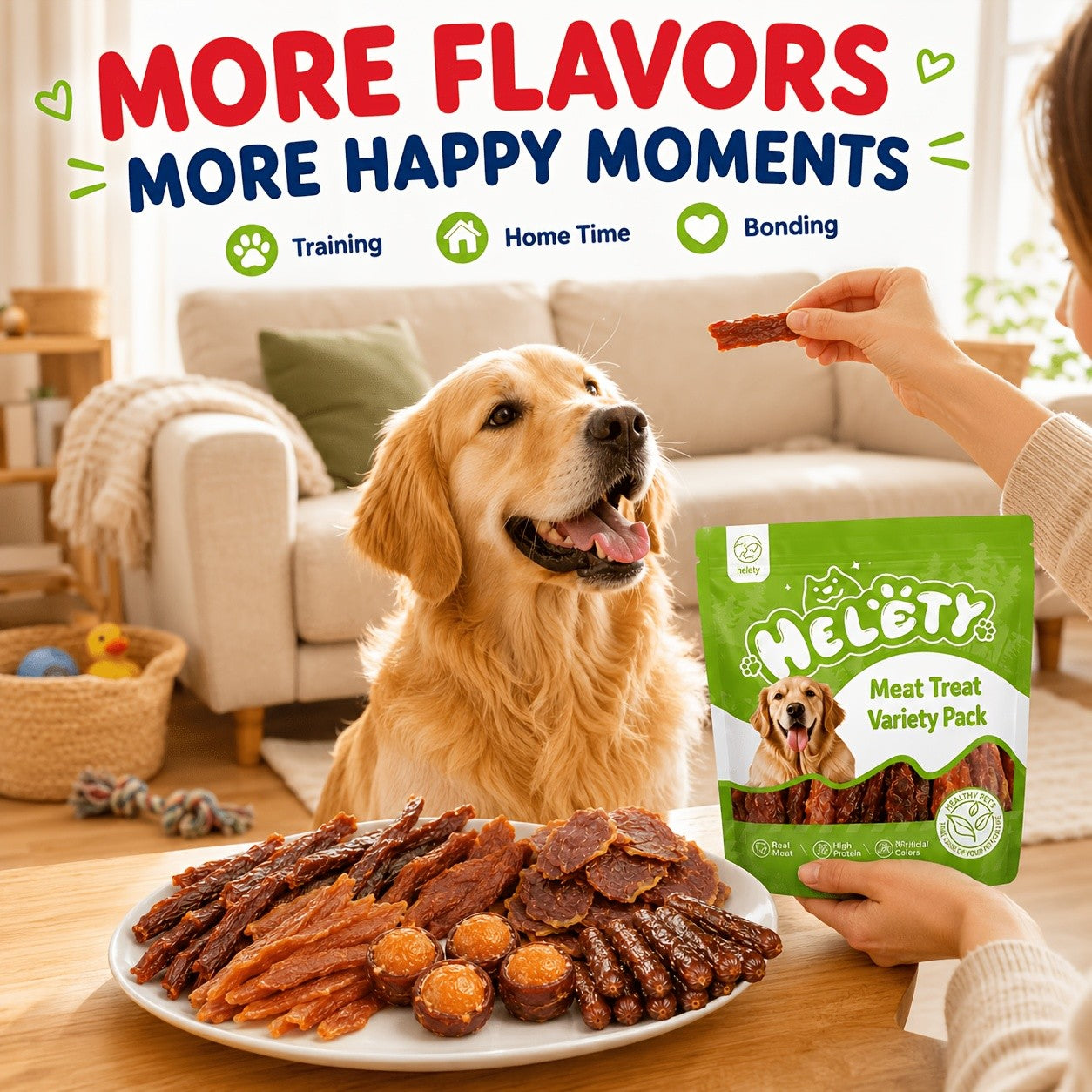 Dog Jerky Treats – Chicken Duck Beef Sausage Gizzard & Egg Yolk Variety, Single-Source Chewy Training Rewards for Dogs of All Sizes, Jerky Trial Pack Available