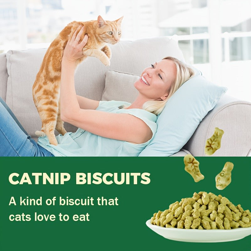 Fish-Shaped Cat Treats Grain-Free Hairball Control Cleans Teeth Boosts Energy Natural Ingredients Cat Snack 150g 5.29oz