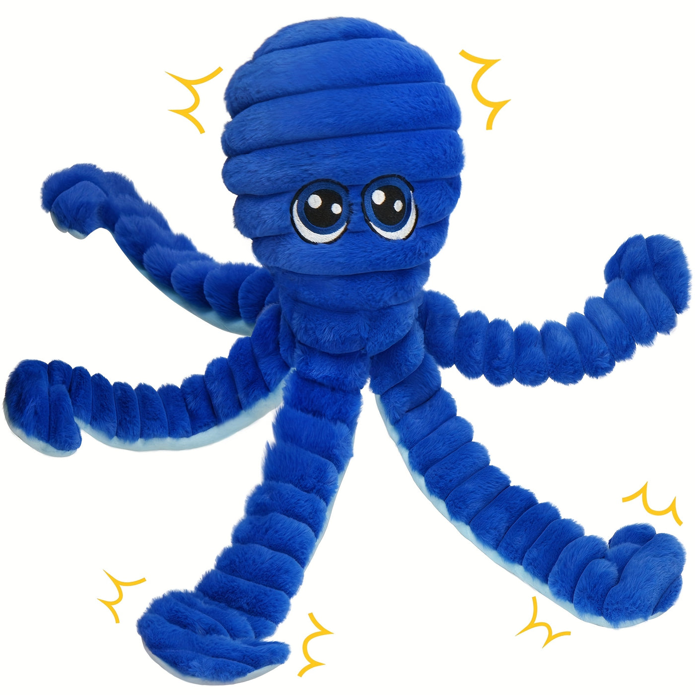 Squeaky Octopus Dog Toy – Soft Plush Stuffed Chew Toy with Squeaker for Small Medium Large Dogs, Teeth Cleaning, 6 Colors, Cute Puppy Gift