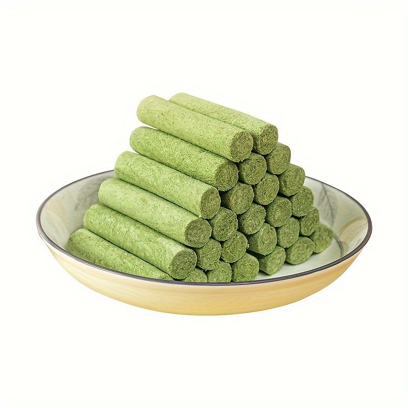 Cat Grass Sticks for Hairball Control – Freeze-Dried Catnip Treats with Instant Granules & Hair Cream Tablets for Indoor Cats | 15pcs / 3x5pcs Pack