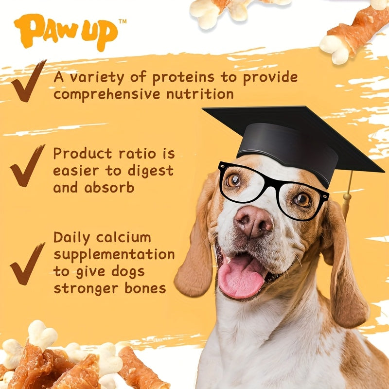 Hypoallergenic Dog Treats – Chicken & Duck Wrapped Bone Biscuits, Grain-Free, High Protein Low Fat, Easy-Digest Biscuit Core for Small Medium Large Dogs