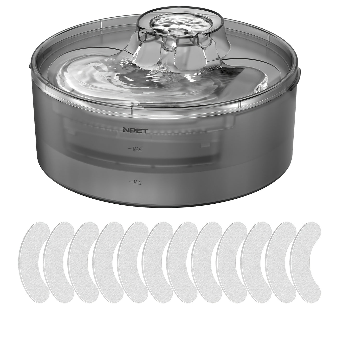 Automatic Pet Water Fountain 1.3-2 Gallon USB Low Voltage with Splatter Guard & Cleaning Kit - Dog Cat Multi-Pet Drinking Dispenser