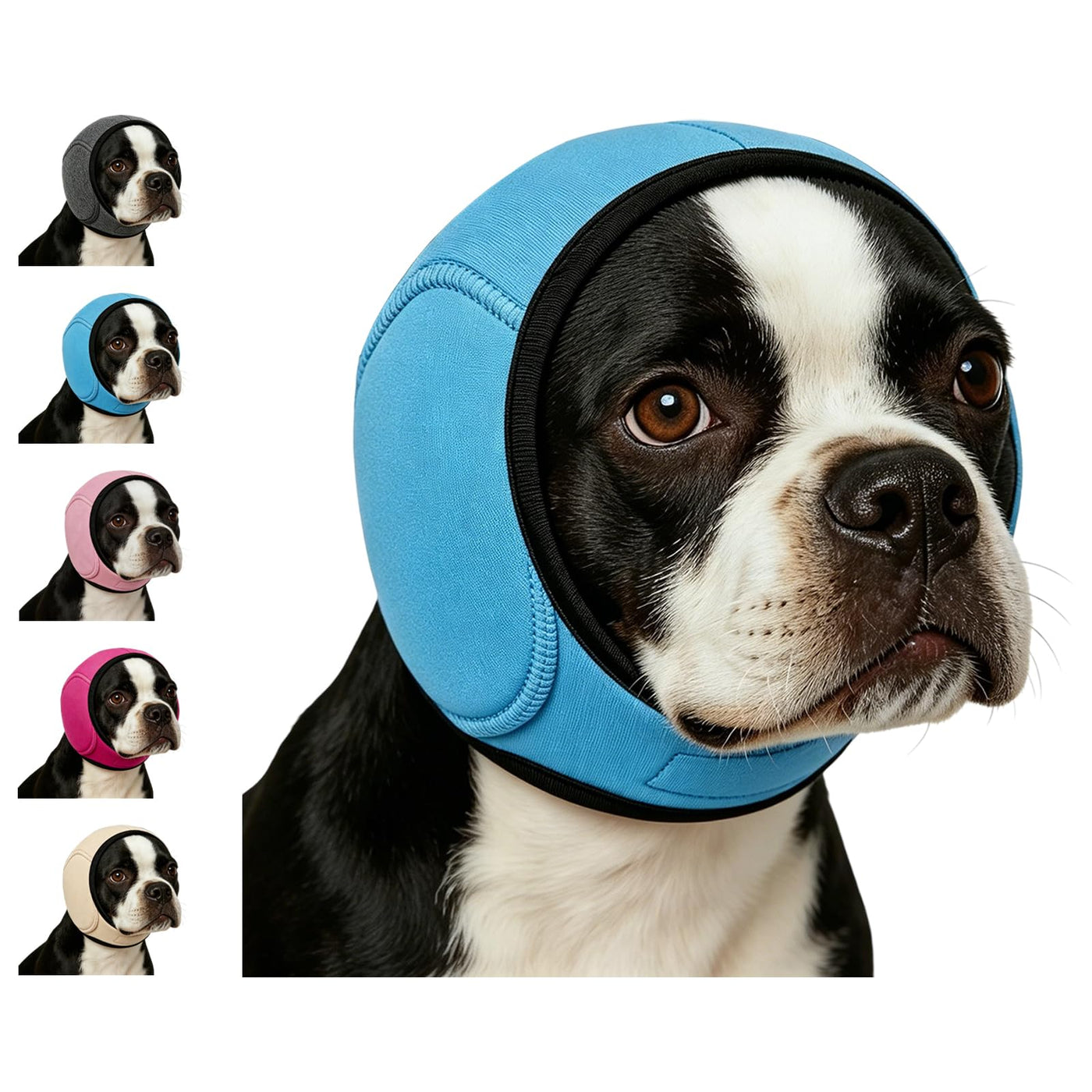 Dog Calming Hoodie with Noise Cancelling Ear Wrap – Anxiety Relief for Thunder Fireworks Grooming Bathing Small Medium Large