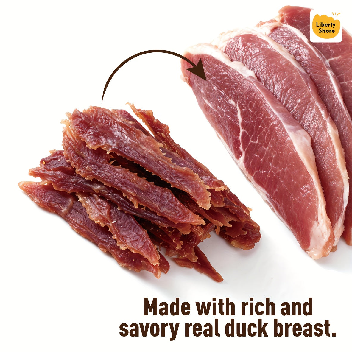 Duck Strips Dog Treats Dehydrated Real Meat Jerky - Natural Duck Sticks for Small & Large Dogs, Healthy High-Protein Training Treats, 600g / 900g