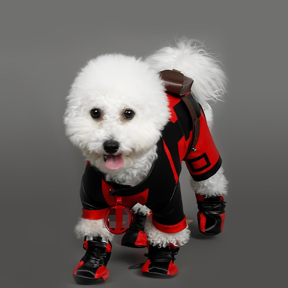 Dog Superhero Costume Full Set – Superdog Cape & Outfit for Small Medium Large Dogs, Christmas Halloween Pet Costume