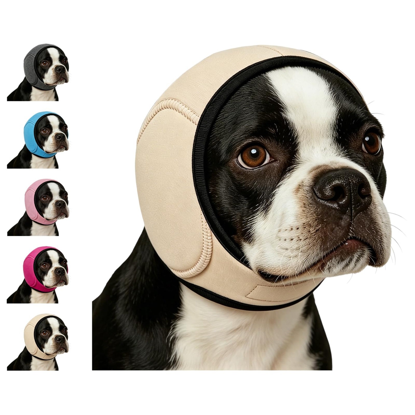 Dog Calming Hoodie with Noise Cancelling Ear Wrap – Anxiety Relief for Thunder Fireworks Grooming Bathing Small Medium Large