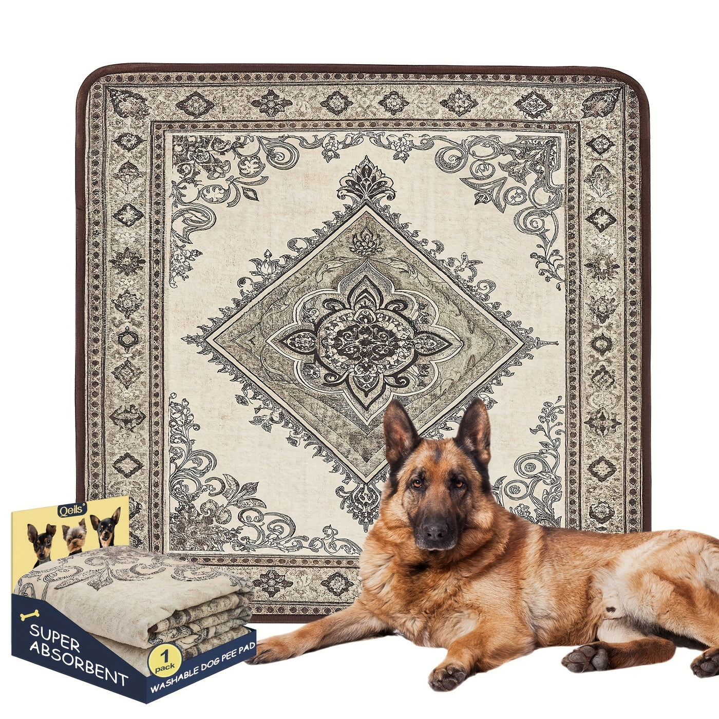 Washable Reusable Dog Pee Pads - Super Absorbent Leakproof Non-Slip Puppy Training Pads for Floor Crate Couch, Multiple Sizes & Patterns, Machine Washable Pet Potty Pads