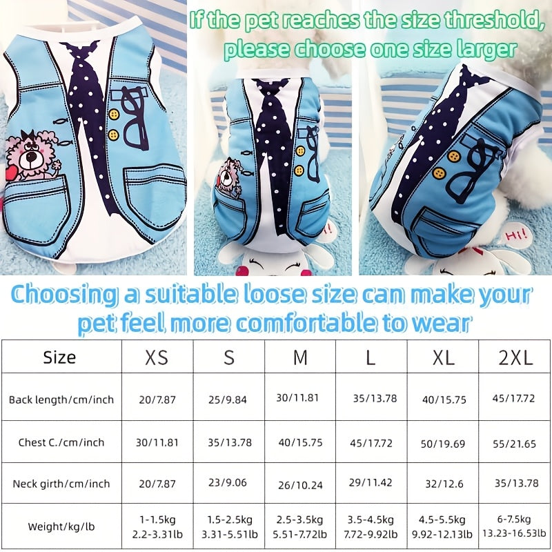 Dog Vest Multipack Spring Summer Fall – Lightweight Windproof Thermal Pet Costume for Teddy Bichon Pomeranian Small Dogs & Cats, Fashion Holiday Gift, 2pc or 6pc Set