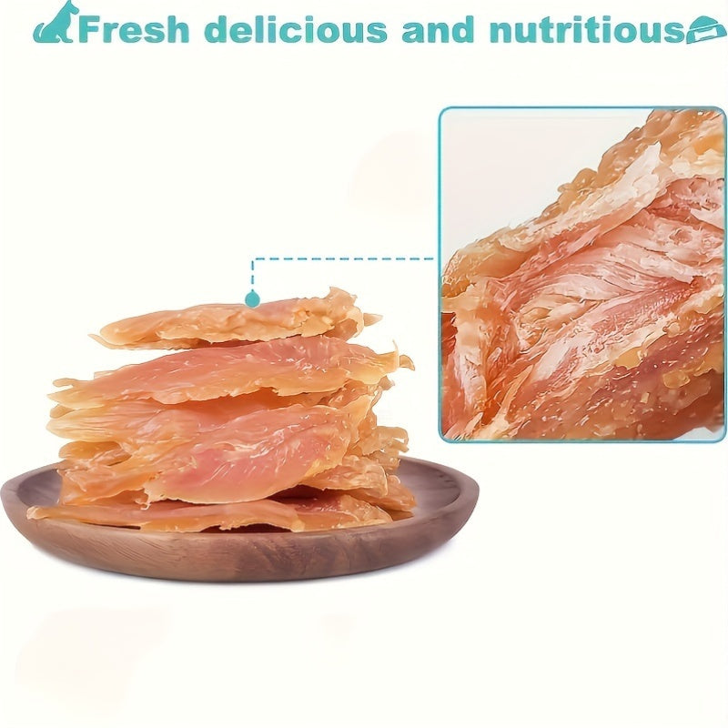 Dried Chicken Dog Treats – Natural High Protein Easy-Digest Long-Lasting Training Reward Snack for Small Medium Large Dogs, 500g / 1.1LB