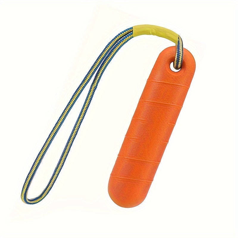 Floating Dog Toy with Rope – Water-Resistant Durable Chew & Fetch Toy for Pool, Beach & Outdoor Summer Fun, All Breeds, Orange Yellow Peach