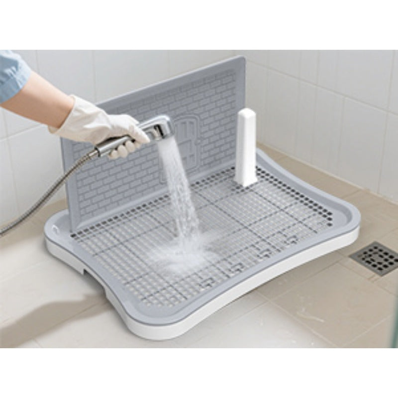 Indoor Dog Potty Tray 20x15 Inch Anti-Splash Hollow Mesh Non-Slip Easy Clean Puppy Training Toilet for Small Medium Dogs