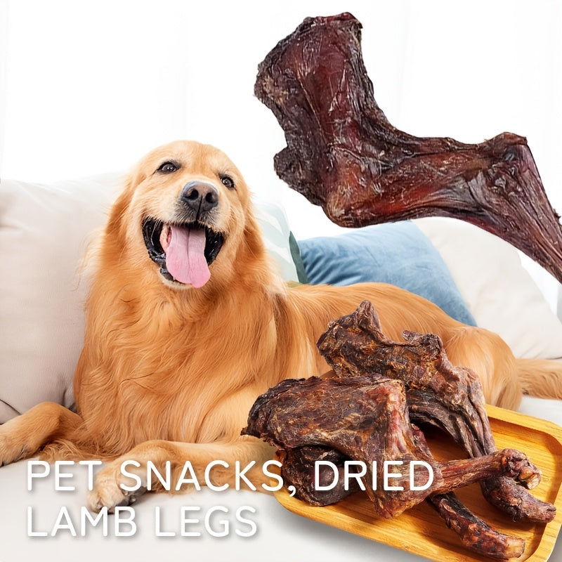 Dried Lamb Leg for Dogs Whole Bone Long Lasting Natural Chew High-Protein Single Ingredient Dog Treat Gift 100g 3.5oz