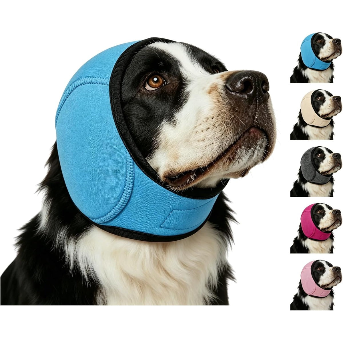 Dog Calming Hoodie with Noise Cancelling Ear Wrap – Anxiety Relief for Thunder Fireworks Grooming Bathing Small Medium Large
