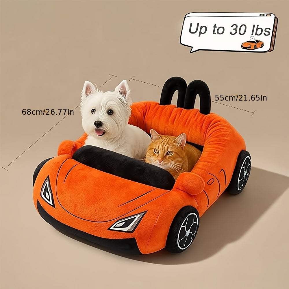 Cute Funny Cat Bed – Soft Pet Bed for Cats Kittens & Small Dogs, Cozy Puppy Bed Modern Style, Washable Indoor Pet Sleeping Bed