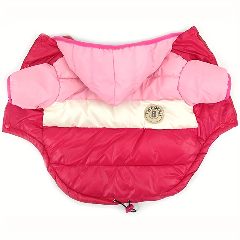 Dog Winter Coat Puppy Puffer Jacket – Windproof Warm Padded Hoodie Vest for Small Dogs, Lightweight Snow Coat for Chihuahua, Poodle & Yorkshire, Cute Outdoor Dog Apparel