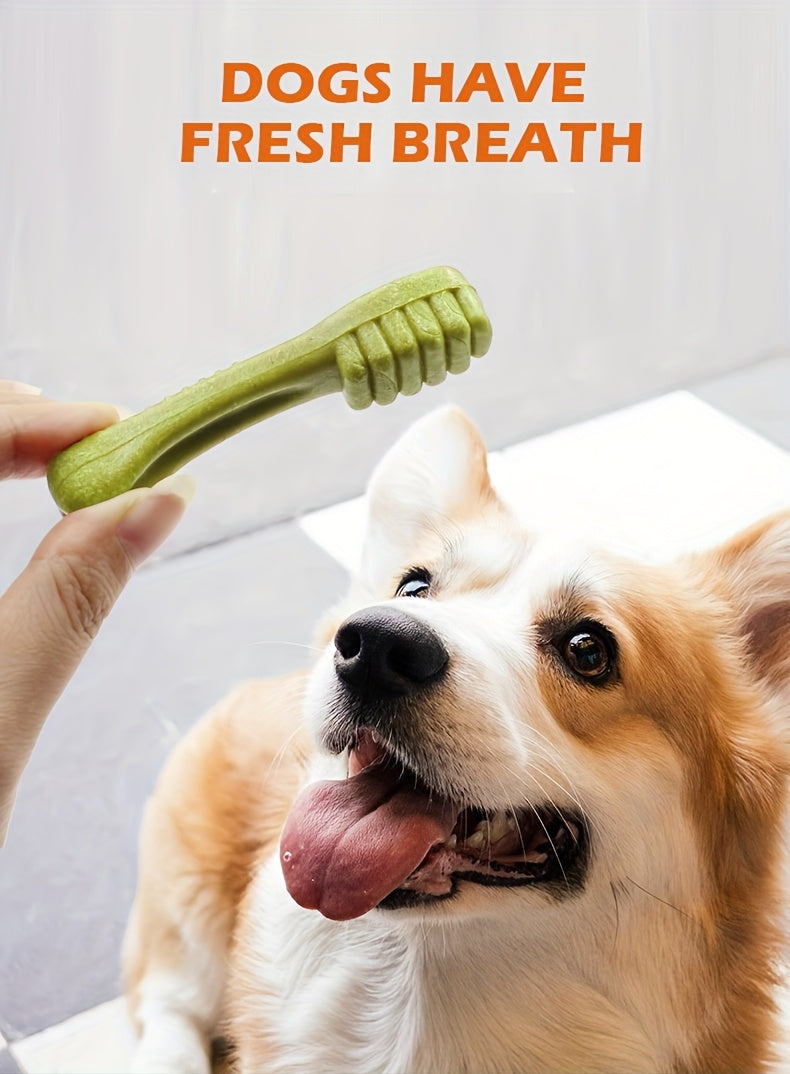 Dog Dental Bones Beef Flavor Long Lasting Chew Cleans Teeth Training Reward for Medium Large Dogs Golden Retriever 6pcs Toothbrush Shape