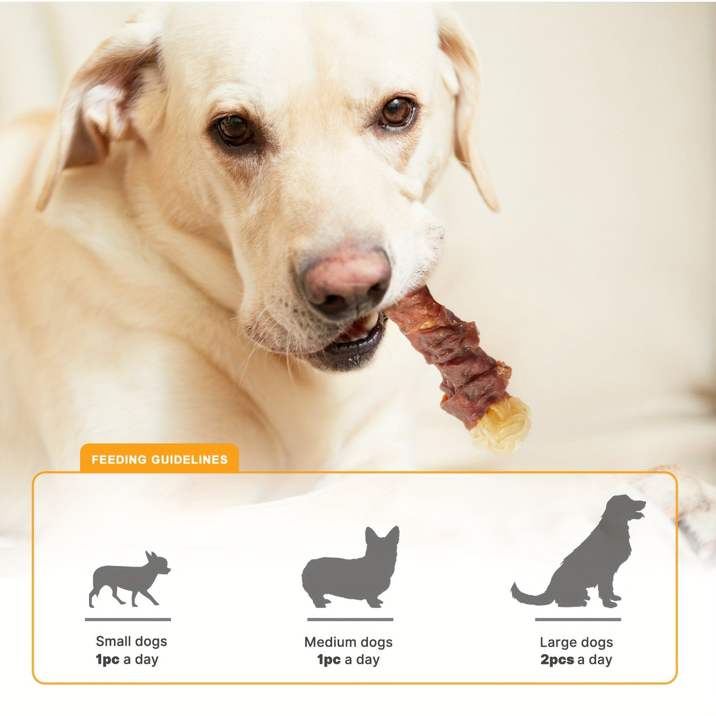 Beef Tendon Dog Chews Duck Wrapped Long Lasting Knotted Bones High-Protein Natural Dog Treat with Glucosamine for Hip & Joint Support